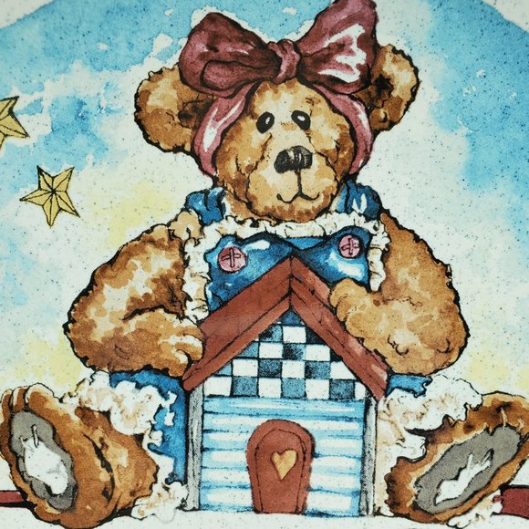 Boyds Bears Home Sweet Home Plates Bearware Pottery Boyds Collection Teddy Bears - Picture 3 of 5